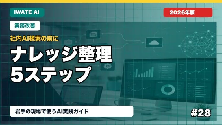 社内AI検索の前にやること｜岩手企業のナレッジ整理5ステップ