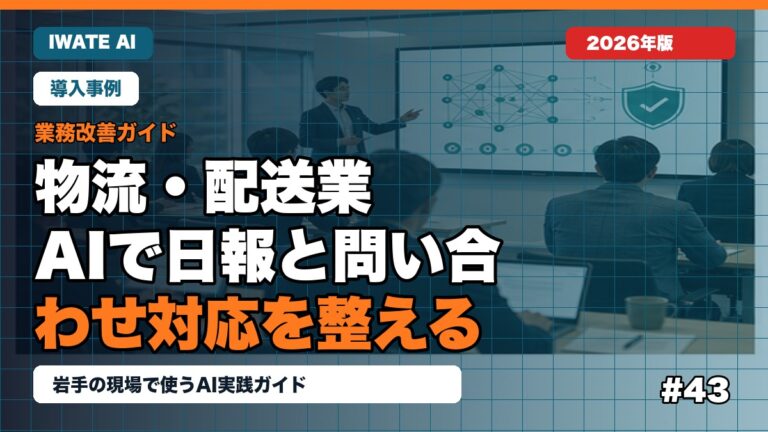岩手の物流・配送業がAIで日報と問い合わせ対応を整える方法