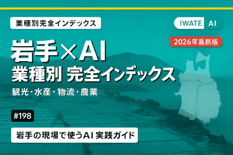 【2026年最新】岩手×AI業種別完全インデックス｜観光・水産・物流・農業ガイド