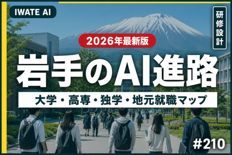 岩手でAIを学ぶ高校生・大学生の進路マップ｜大学・高専・独学・地元就職【2026】