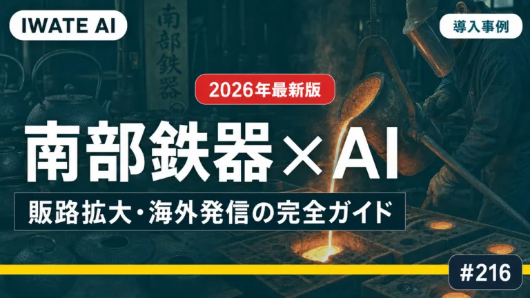 岩手の南部鉄器・伝統工芸事業者がAIで販路拡大・海外発信する完全ガイド2026