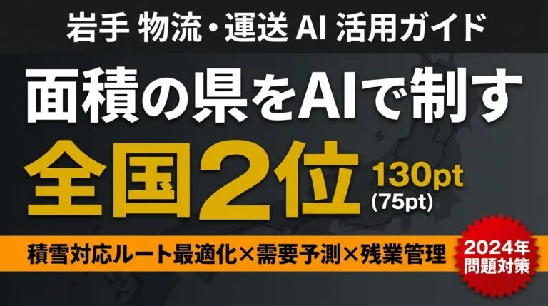 【2026年最新】岩手事例で見る物流・運送AI｜広大な県土を効率化する5つの実装パターン