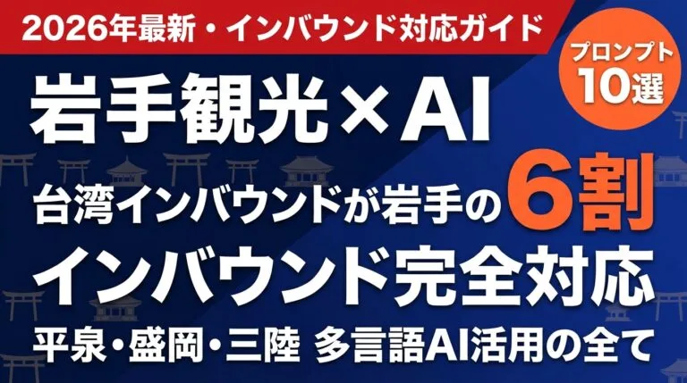 観光×AIインバウンド事例｜平泉・盛岡・三陸で見る地方観光DXパターン（岩手）