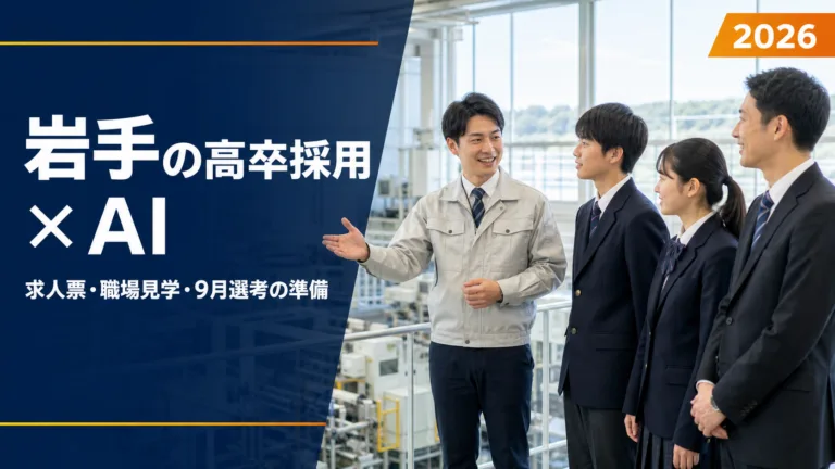 岩手の高卒採用×AI活用ガイド2026｜求人票・職場見学・9月選考の準備