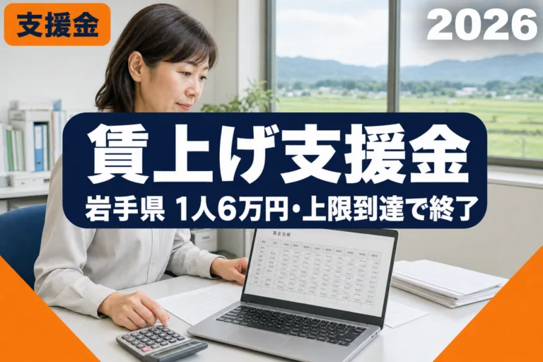 岩手の物価高騰対策賃上げ支援金×AI｜1人6万円・予算残り約2割の申請準備【2026】