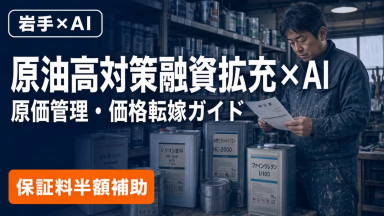 岩手の原油高対策融資拡充×AI｜原価管理・価格転嫁交渉ガイド【2026】