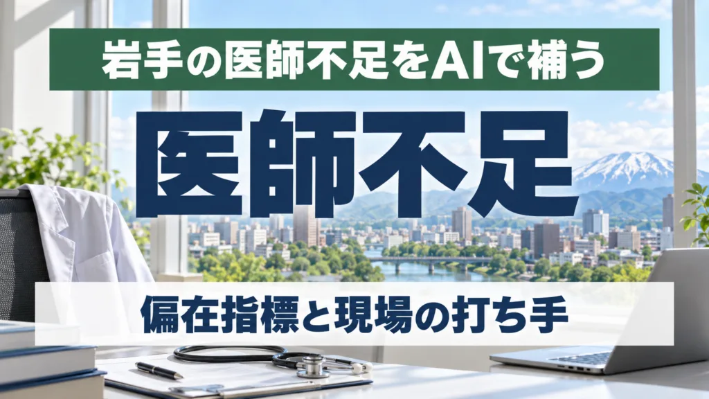 岩手の医師不足をAIで補う実践ガイド｜最新偏在指標と現場の打ち手