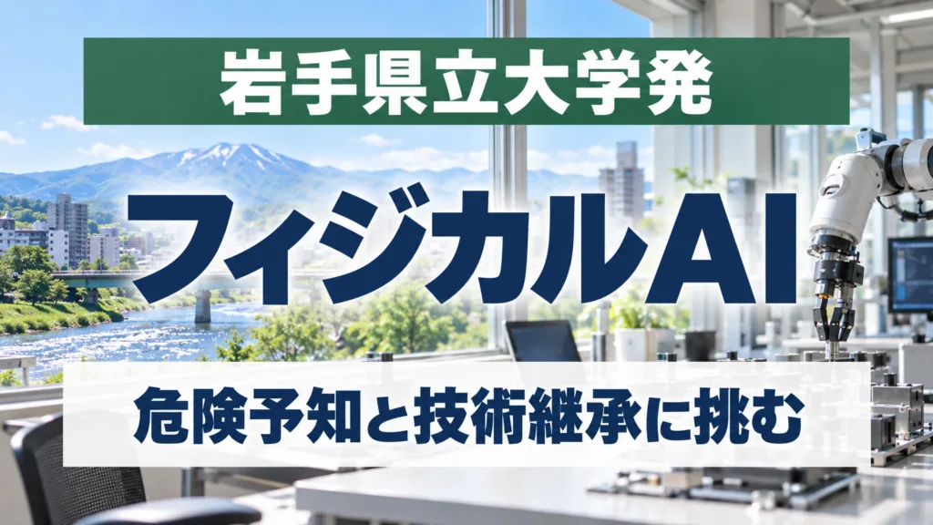 岩手県立大学発フィジカルAI｜現場の危険予知と技術継承に挑む