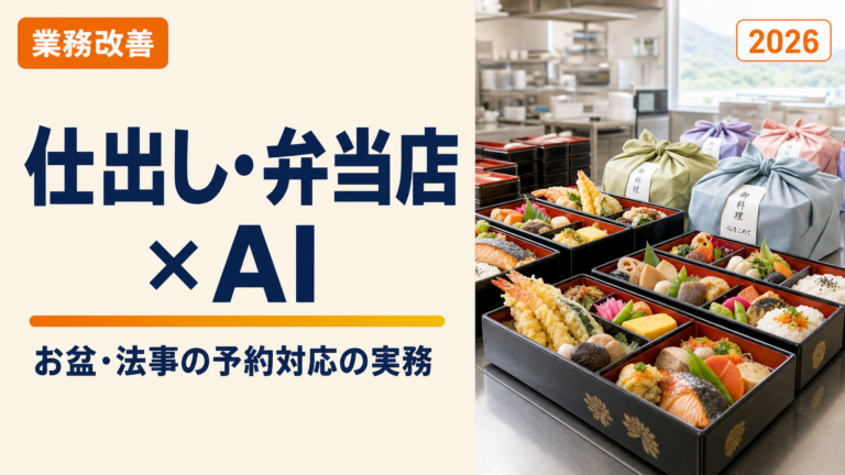 岩手の仕出し・弁当店×AI｜お盆・法事の予約対応と案内文の実務【2026】