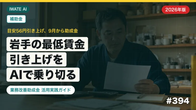 岩手の最低賃金引き上げ×AI活用ガイド サムネイル
