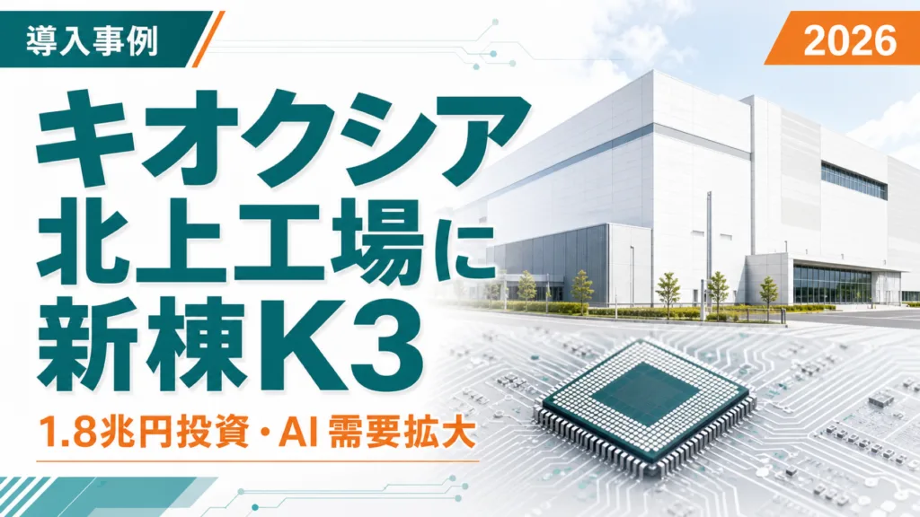 キオクシア北上工場に新棟K3｜1.8兆円投資とAI需要拡大【2026】