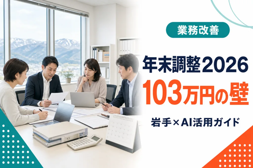 岩手の年末調整2026×AI｜基礎控除引き上げ・103万円の壁対応