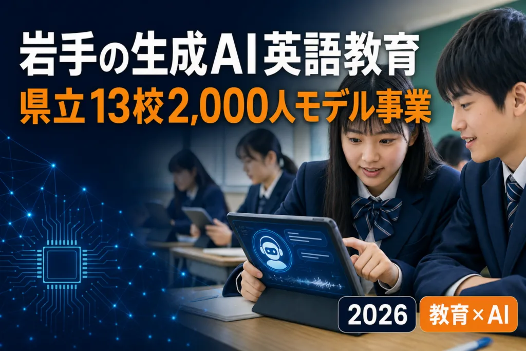 岩手の生成AI英語教育｜県立13校2,000人モデル事業を解説【2026】