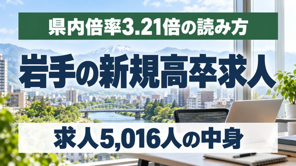 岩手の新規高卒求人5,016人｜県内倍率3.21倍の読み方