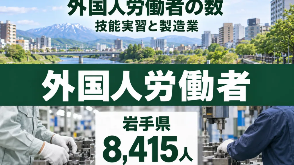 岩手県の外国人労働者8,415人｜技能実習44.4％の読み方