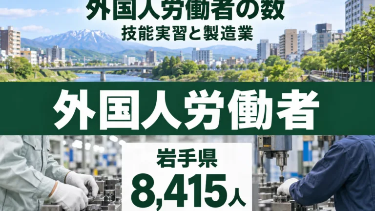 岩手県の外国人労働者8,415人｜技能実習44.4％の読み方