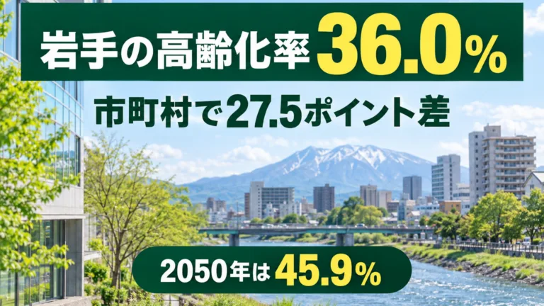 岩手の高齢化率36.0%｜市町村別と将来推計の読み方