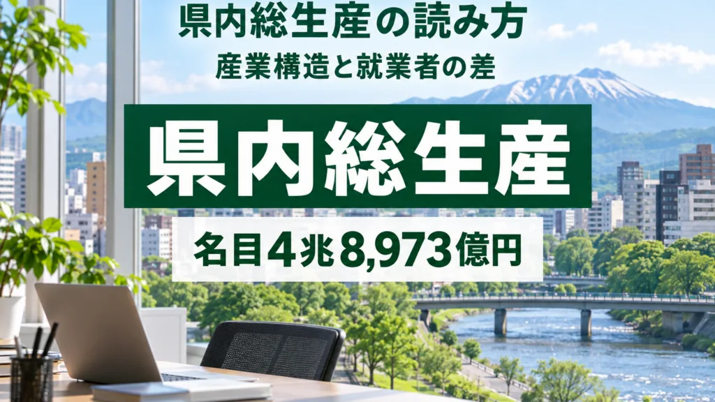 岩手の県内総生産4兆8,973億円｜産業構造と就業者の差