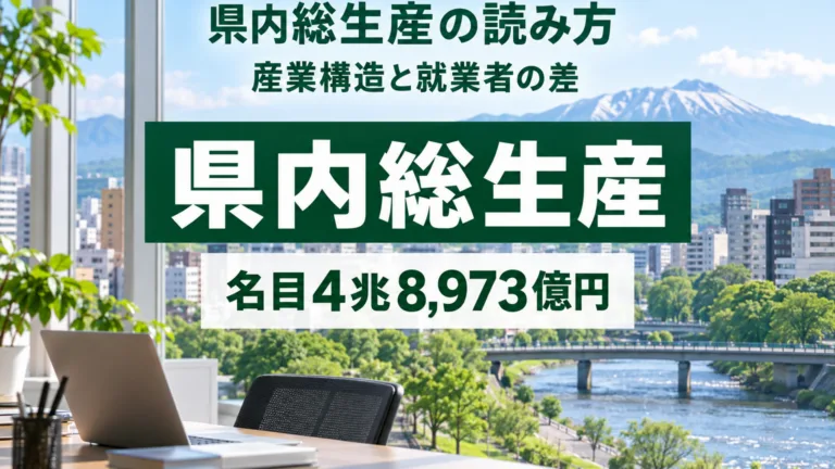 岩手の県内総生産4兆8,973億円｜産業構造と就業者の差