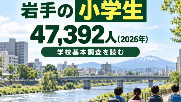 岩手の小学生47,392人｜学校基本調査2026の減り方と学校数