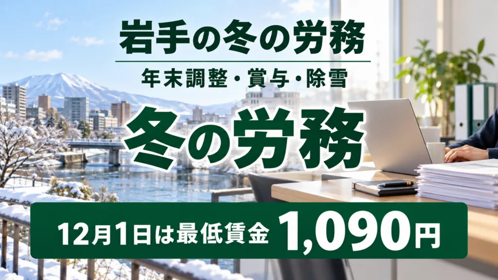 岩手の冬の労務カレンダー｜年末調整・賞与・除雪の労災