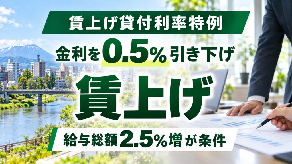 公庫の賃上げ貸付利率特例｜給与総額2.5％増で金利0.5％下げ