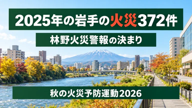 2025年の岩手の火災372件と林野火災警報｜秋の火災予防運動2026