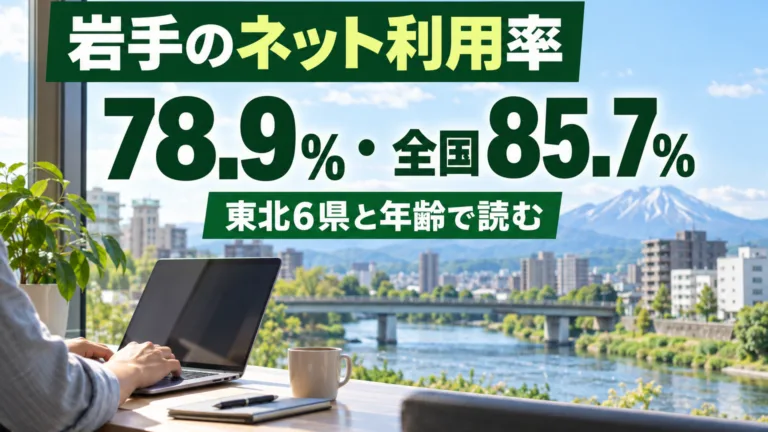 岩手のインターネット利用率78.9%｜全国との差と生成AI
