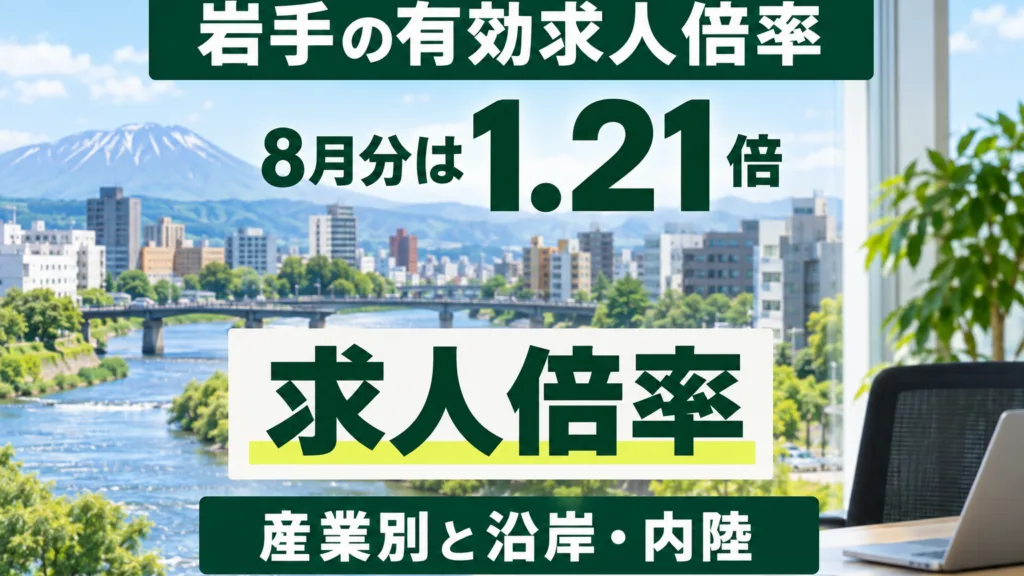 岩手の有効求人倍率1.21倍｜8月分の産業別と沿岸・内陸の読み方